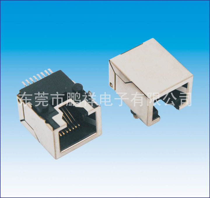 RJ45系列，貼片式RJ45帶屏蔽 8P8C